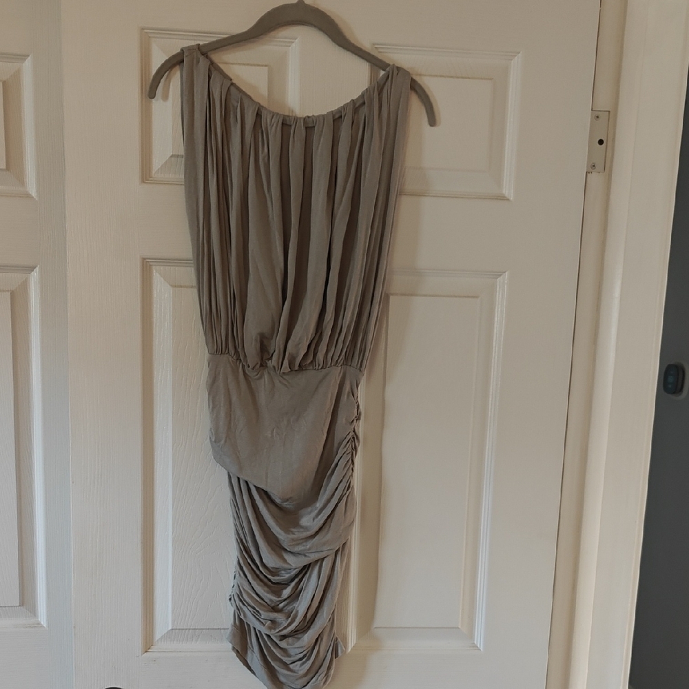 Max Studio Asymmetrical Taupe Dress
